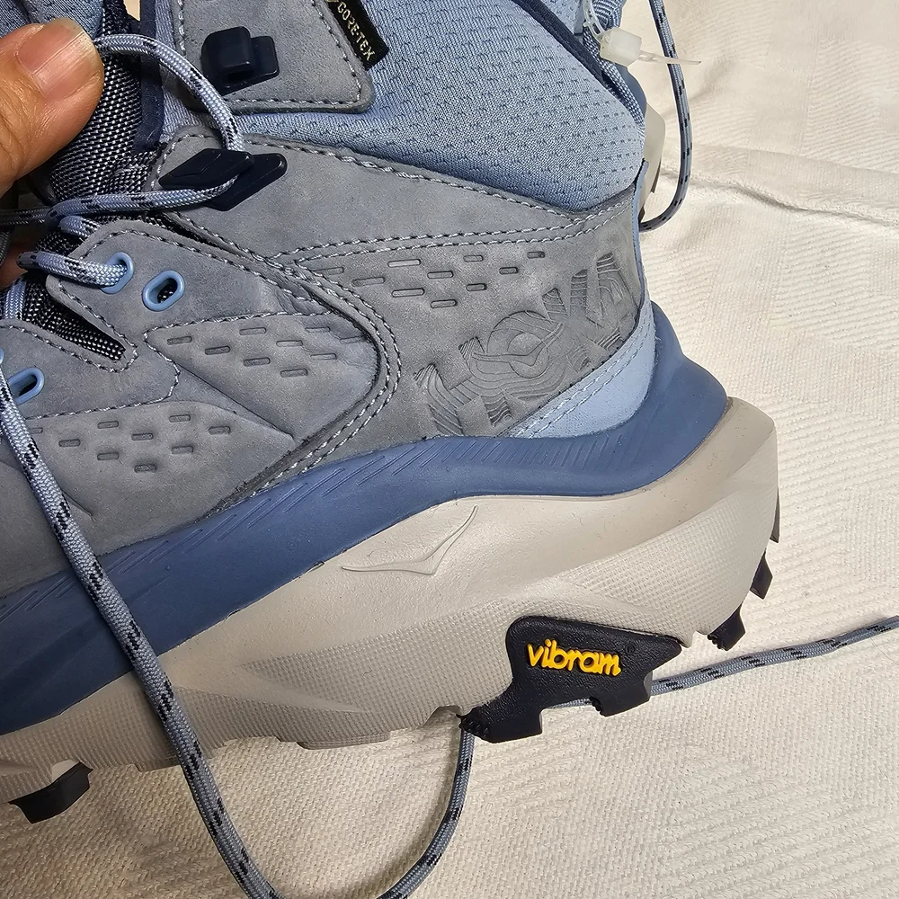 Hoka Gray and Blue Trail Boots - Picture 6 of 8